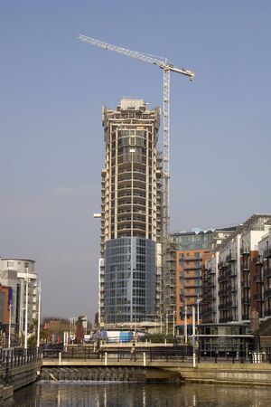 A new high rise builing in constructionの写真素材