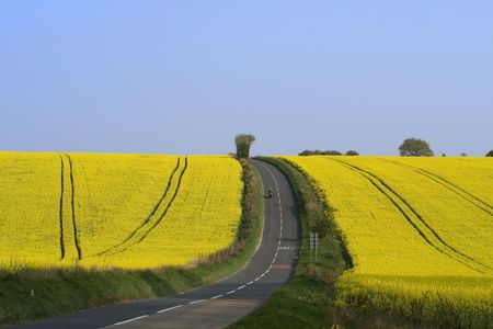 motorbiking in the countrysideの写真素材