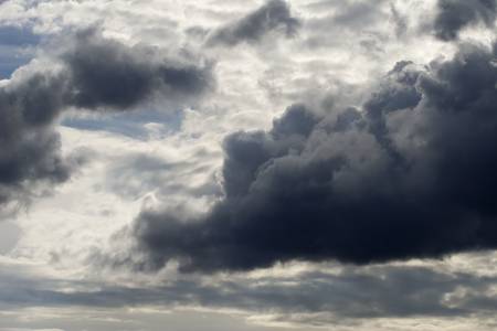 storm clouds build up in the skyの写真素材