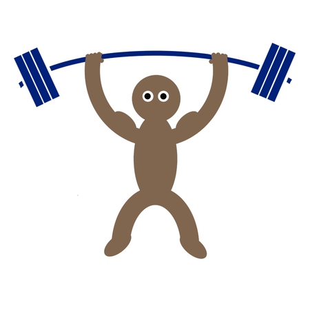 Kippy performing overhead pressの写真素材