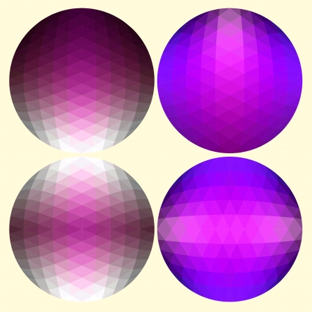 3d balls of trianglesのイラスト素材