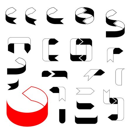 Set of arrows for design and infographicsのイラスト素材