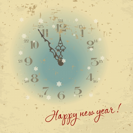 Vintage Greeting Card Happy New Year   , vector illustrationのイラスト素材