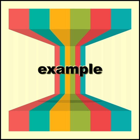 Colorful conceptual podium for your textのイラスト素材