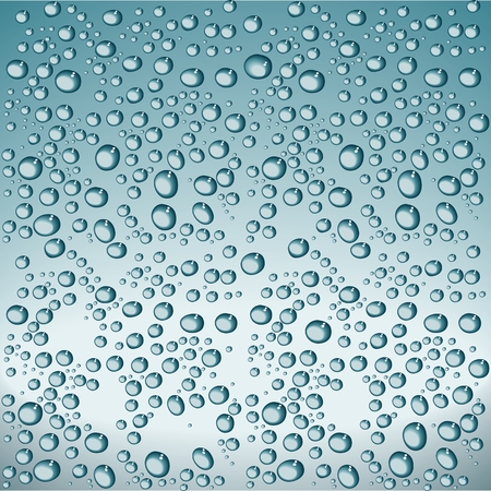 Water drops on glass. Vector illustration.のイラスト素材