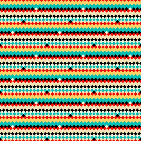 Colorful abstract ethnic geometric pattern, vectorのイラスト素材