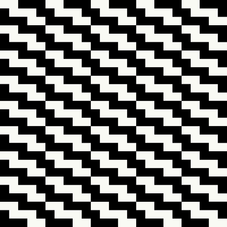 Trendy hipster  Black and white pixel seamless patternのイラスト素材
