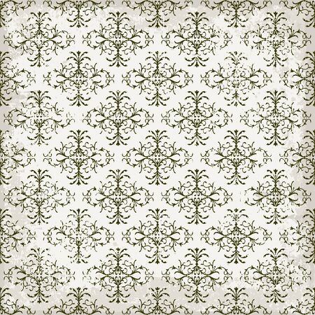 Vintage wallpaper in grunge style. Grunge effect can be removed.のイラスト素材