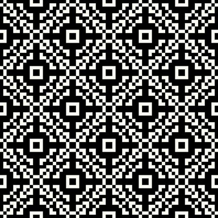 Trendy hipster Black and white pixel seamless pattern with american indian motifs in black and white colors. Aztec background. Textile print with navajo tribal ornament. Native american art.のイラスト素材