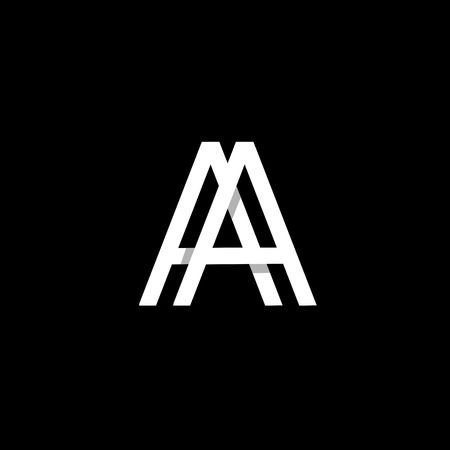 Capital letter A. Overlapping with shadows logo, monogram trendy design.のイラスト素材