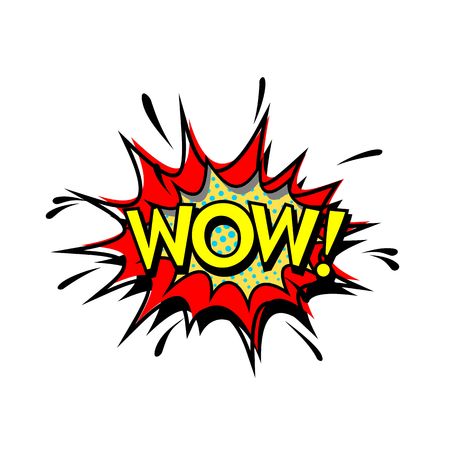 Wow. Pop Art, Comic Book Style. Vectorのイラスト素材