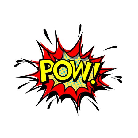 Pow. Pop Art, Comic Book Style. Vectorのイラスト素材
