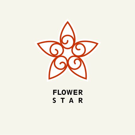 Flower Template for logo, emblem.のイラスト素材