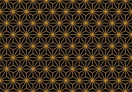 Art Deco Monochrome Gold Seamless Wallpaper or Backgroundのイラスト素材