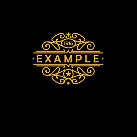 Beautiful emblem, badge, monogramのイラスト素材