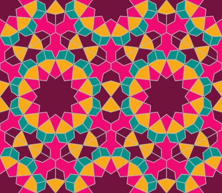 Islamic colorful geometric seamless pattern, background