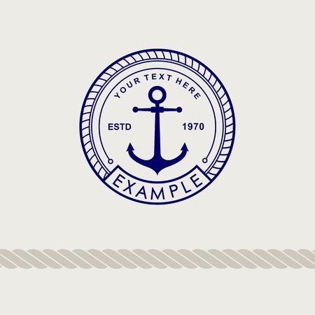 Inspirational themplate of Nautical Style Logo, Emblem Designs. Vintage sea label.のイラスト素材