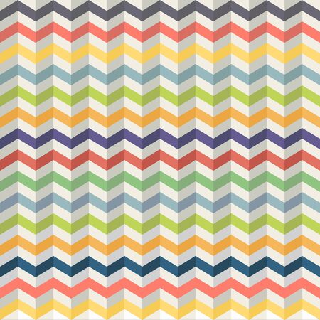 Seamless abstract background made from colored strips with the illusion of volumeのイラスト素材