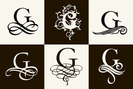 Vintage Set of Capital Letter Gのイラスト素材