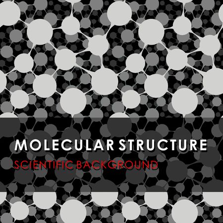 MOLECULAR STRUCTURE, SCIENTIFIC BACKGROUND, Medical pattern and DNA concept.のイラスト素材