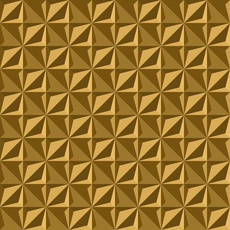 Seamless Gold volume 3D background of geometric shapes . Templates for wallpaper, printing products, interiors, web design, packaging. ART Deco Vectorのイラスト素材