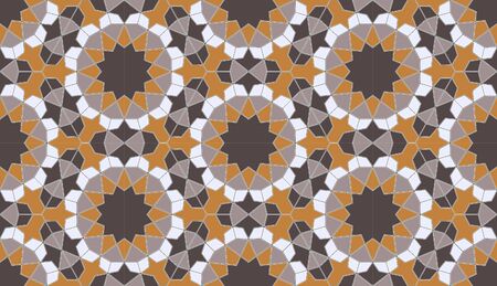 Islamic colorful geometric seamless pattern in a fashionable color palette vector.のイラスト素材