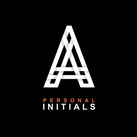 Capital letter A. Created from interwoven white stripes with shadows on a black background. Template for creating logo, emblems, monograms, personal initials, corporate identity. Vectorのイラスト素材