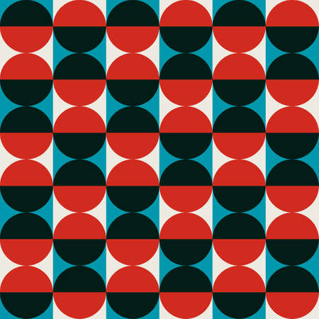 Geometry abstract pattern swiss style. Modern vector graphic artwork simple geometric elements in scandinavian memphis style. Bauhaus design template for poster, fabric print, wallpaperのイラスト素材