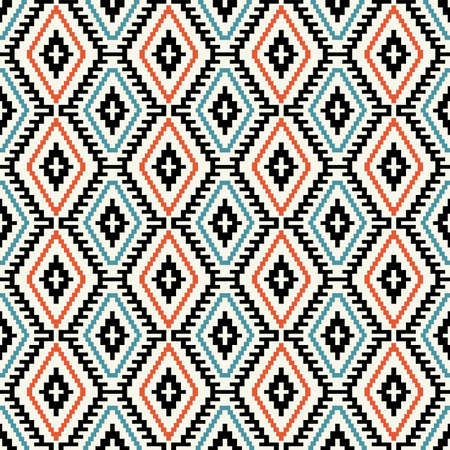 Bohemian, fashionable seamless ornament in ethnic style. In modern trendy shades. Perfect for the design of fabrics, clothing, interiors.のイラスト素材