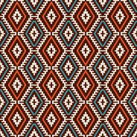 Bohemian, fashionable seamless ornament in ethnic style. In modern trendy shades. Perfect for the design of fabrics, clothing, interiors.のイラスト素材