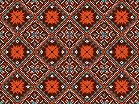 Bohemian, fashionable seamless ornament in ethnic style. In modern trendy shades. Perfect for the design of fabrics, clothing, interiors.のイラスト素材