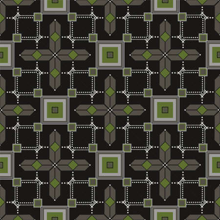 Bohemian, fashionable seamless ornament in ethnic style. In modern trendy shades. Perfect for the design of fabrics, clothing, interiors.のイラスト素材