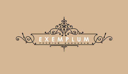 Premium Victorian monogram templates to create logos, emblems, personal monograms in a sophisticated vintage brand identity.のイラスト素材