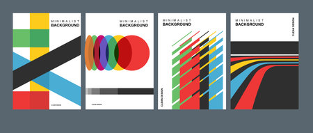 Postmodern abstract artwork with geometric minimalism and bold shapes. Clean aesthetic composition, vibrant contrast, perfect for posters, web backgrounds, and modern cover design.のイラスト素材