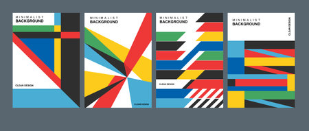 Postmodern abstract artwork with geometric minimalism and bold shapes. Clean aesthetic composition, vibrant contrast, perfect for posters, web backgrounds, and modern cover design.のイラスト素材