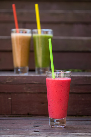 fresh cocktail variations in long glass. Vertical image.の写真素材