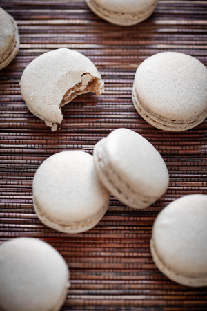 an appetizing heap of meringue cookiesの写真素材