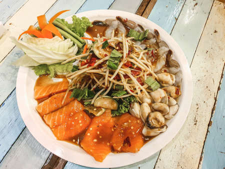 Thai food (Som-tum)の写真素材