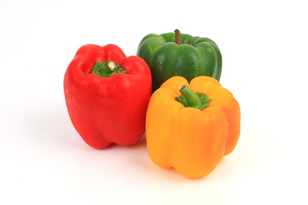 Sweet Pepper in white backgroundの写真素材