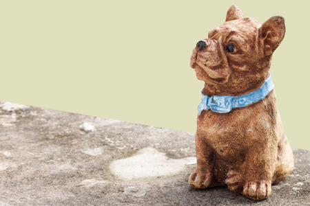 Dog statue backgroundの写真素材