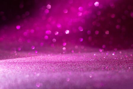 Pink rose bokeh,circle abstract light background,Pink Gold shining lights, sparkling glittering Valentines day.の写真素材