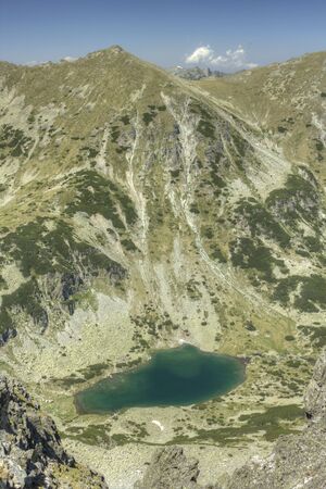 High mountain landscape with lakesの写真素材