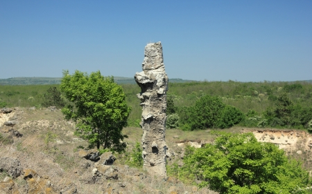 Ancient stone columnsの写真素材