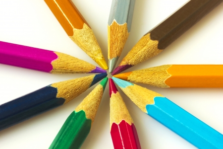 Colorful pencilsの写真素材