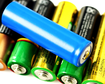 Collection of different batteries