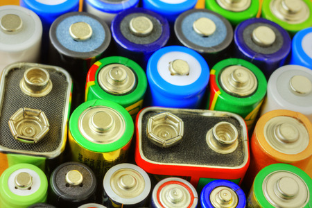 Collection of different batteriesの写真素材