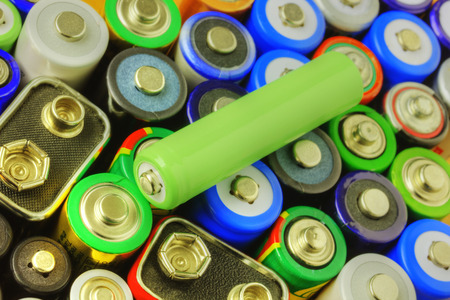 Collection of different batteries