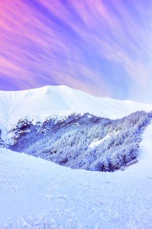Winter mountain landscapeの写真素材