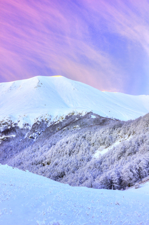 Winter mountain landscapeの写真素材