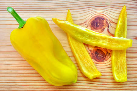 Pepper on wooden backgroundの写真素材